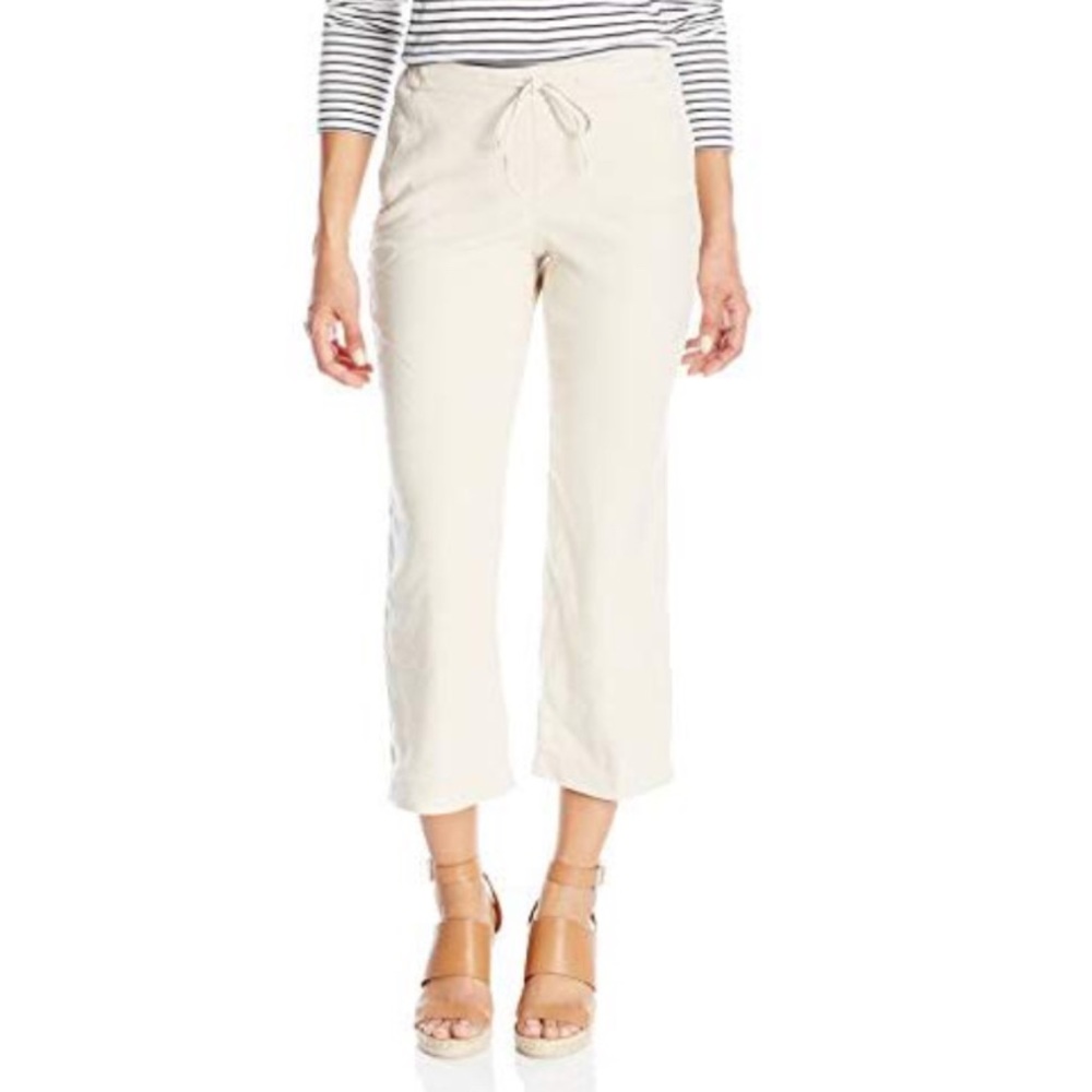 NYDJ Jamie Relax Ankle Linen Pants Woman Size 6 New